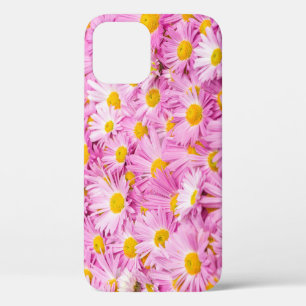 Pink Yellow Flowers Seamless Background iPhone 12 Case