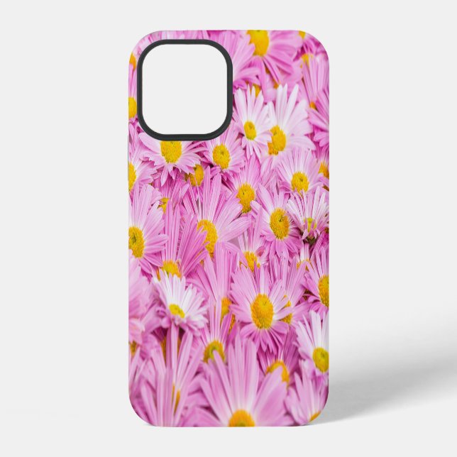 Pink Yellow Flowers Seamless Background iPhone Case (Back)