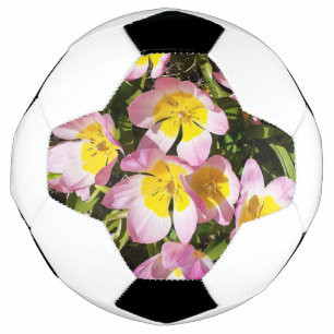 Pink & Yellow Flowers Soccer Ball