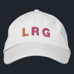 Pink Yellow Girly Bridal Party Monogram Initial  Embroidered Hat<br><div class="desc">This customizable baseball cap is a stylish and fun gift idea for bridal party or bachelorette celebrations. With the bold, embroidered initials in warm shades on a classic white cap, it offers a personalized touch that’s both fashionable and functional. Perfect for group photos, weekend getaways, or just showing team spirit...</div>