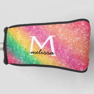 Pink Yellow Glitter Girly  Golf Head Cover