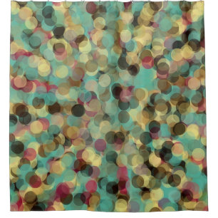 pink yellow green and blue circle pattern abstract