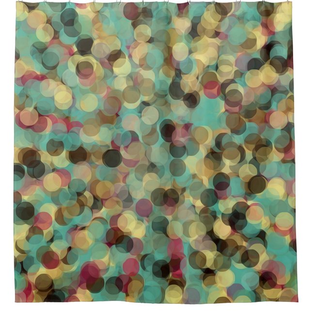 pink yellow green and blue circle pattern abstract (Front)