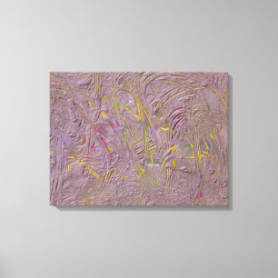 Pink Yellow Green Trendy Modern Abstract Art Canvas Print