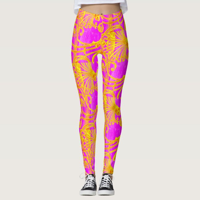 Pink & Yellow Leggings (Front)