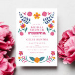 Pink Yellow Mexican Fiesta Bridal Shower Invitation<br><div class="desc">Pink Yellow Mexican Fiesta Bridal Shower. Perfect for a fiesta-inspired bridal shower for summer or spring! Beautiful Mexican folk patterns in pinks,  blues,  yellows,  greens and oranges.</div>