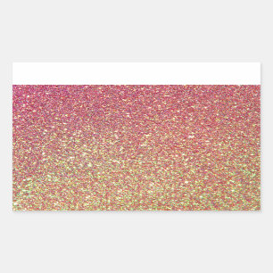 Pink Yellow Ombre Glitter Background Sticker