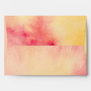 Pink Yellow Peach Tie dye Envelope