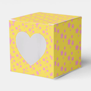 Pink Yellow Stars Modern design Favor Box
