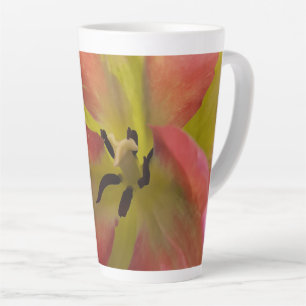 Pink & Yellow Tulip Latte Mug