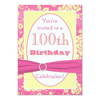100th birthday invitation