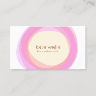 Pink Yellow Zen Circle Salon Spa Business Card