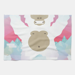 pink yeti kitchen towel