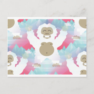 pink yeti postcard