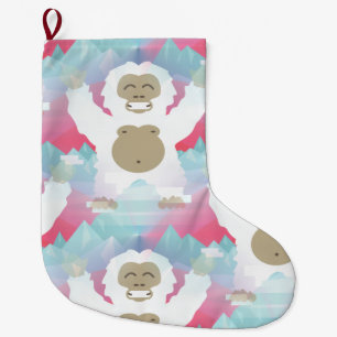 pink yeti xmas christmas stocking