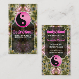 Pink Yin Yang Forest Princess Business Cards