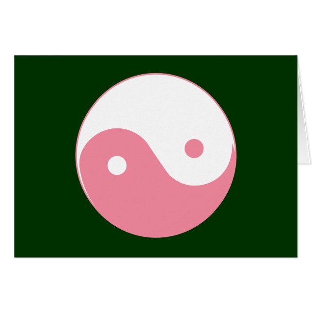 Pink Yin-Yang Symbol (Front Horizontal)