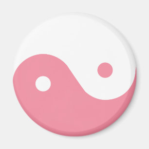 Pink Yin-Yang Symbol Magnet