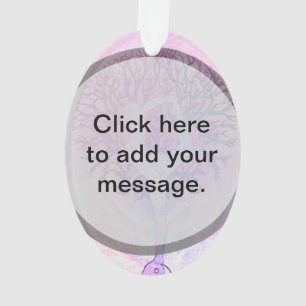 Pink Yoga Tree Woman in Pastel Colours Ornament