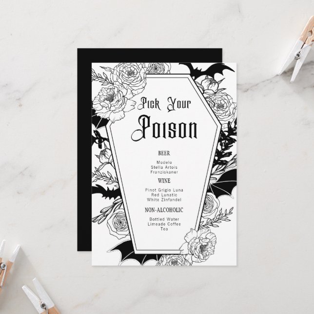 Pink Your Poison Dark Moody Gothic Wedding  (Front/Back In Situ)