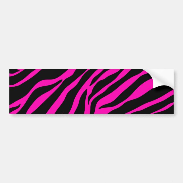 pink zebra bumper sticker (Front)