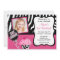 Pink Zebra Cupcake Girls Birthday Invitation