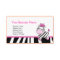 Pink Zebra Customizable Business Card Template
