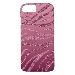 Pink Zebra Glitter Case-Mate iPhone Case