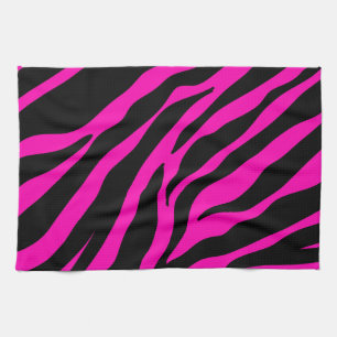 pink zebra kitchen towel