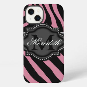 Pink Zebra Monogram iPad and Phone Case 2
