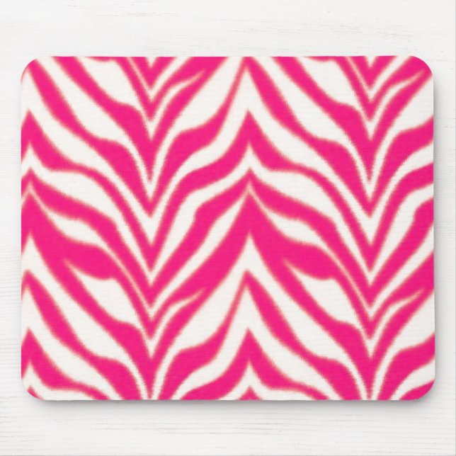 Pink Zebra Mouse Pad (Front)