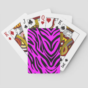 Pink Zebra Playing Cards