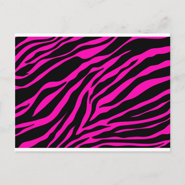 pink zebra postcard (Front)