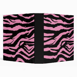 Pink Zebra Print 1.5" Inch Binder