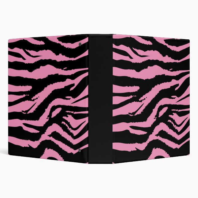 Pink Zebra Print 1.5" Inch Binder (Background)