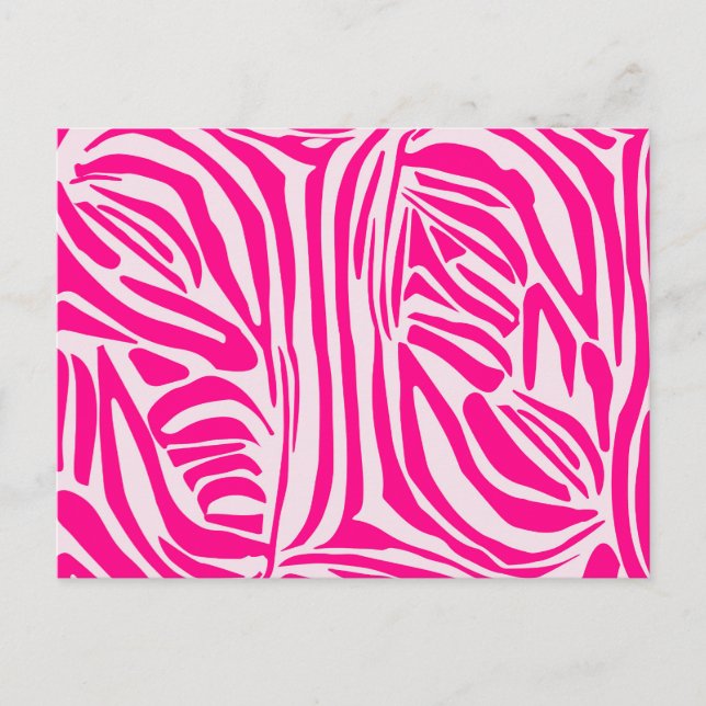 Pink zebra print advice card (Front)