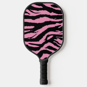 Pink Zebra Print Animal Pattern Pickleball Paddle