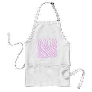 Pink Zebra Print, Animal Pattern. Standard Apron