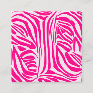 Pink zebra print appointment card