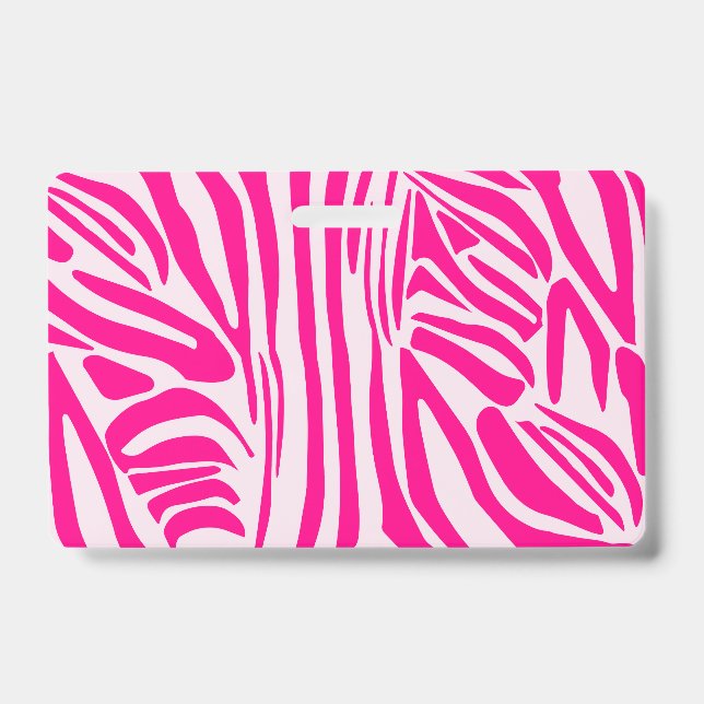 Pink zebra print badge (Front)