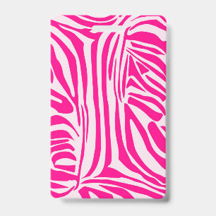 Pink zebra print badge
