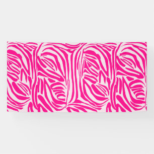 Pink zebra print banner