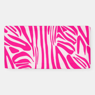 Pink zebra print banner