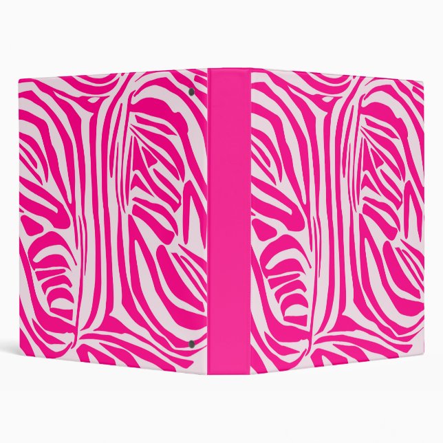 Pink zebra print binder (Background)