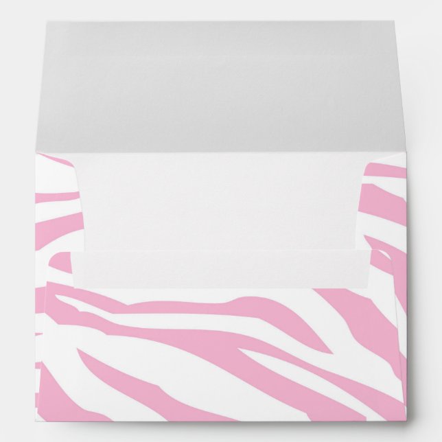 Pink Zebra Print Birthday Envelope (Back (Bottom))