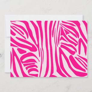 Pink zebra print card