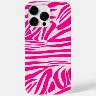 Pink zebra print Case-Mate iPhone 14 pro max case