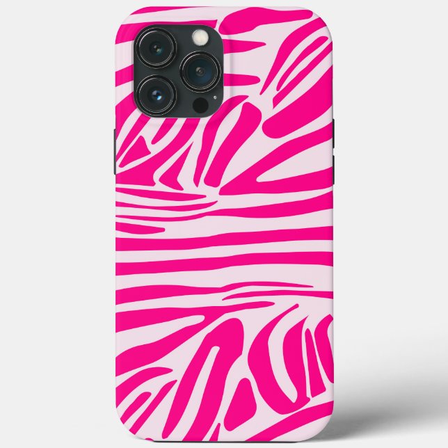 Pink zebra print Case-Mate iPhone case (Back)