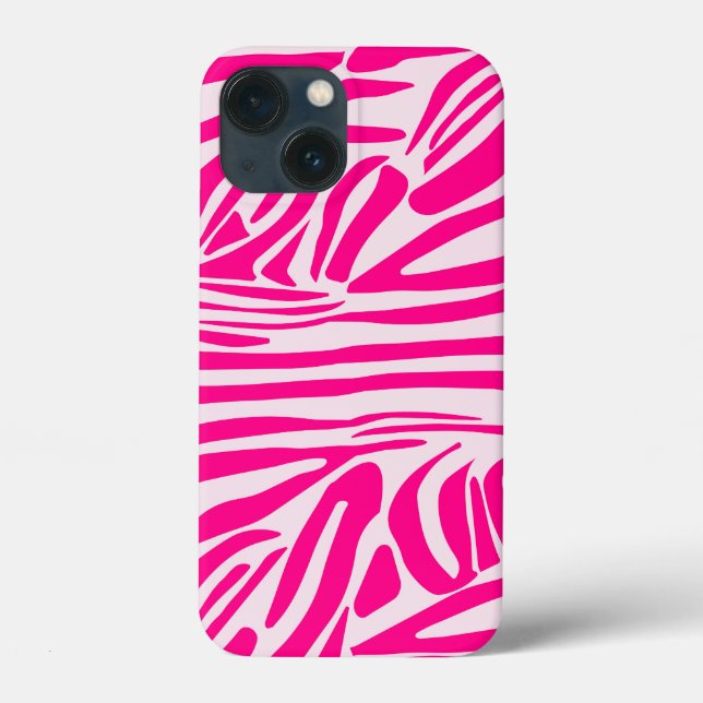 Pink zebra print Case-Mate iPhone case (Back)