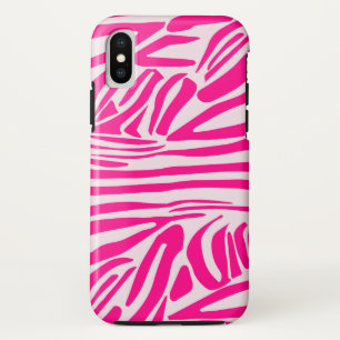 Pink zebra print Case-Mate iPhone case